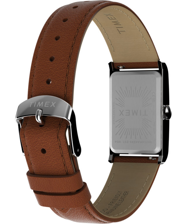 TW2Y78900 Timex® 1976 Lexington Reissue Inspired 21mm Leather Strap Watch Caseback with Attachment Image