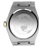 TW2Y81500 Q Timex Marbella, reloj de 40,5 mm con brazalete de acero inoxidable. Imagen del fondo de la caja