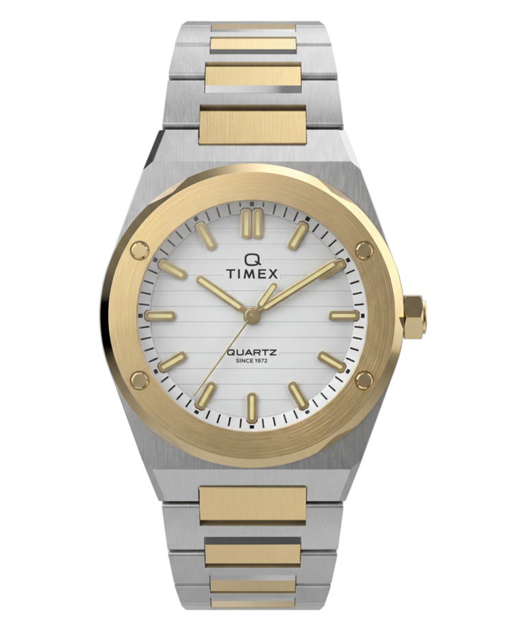 TW2Y81900 Q Reloj Timex Marbella de 34 mm con brazalete de acero inoxidable. Imagen principal
