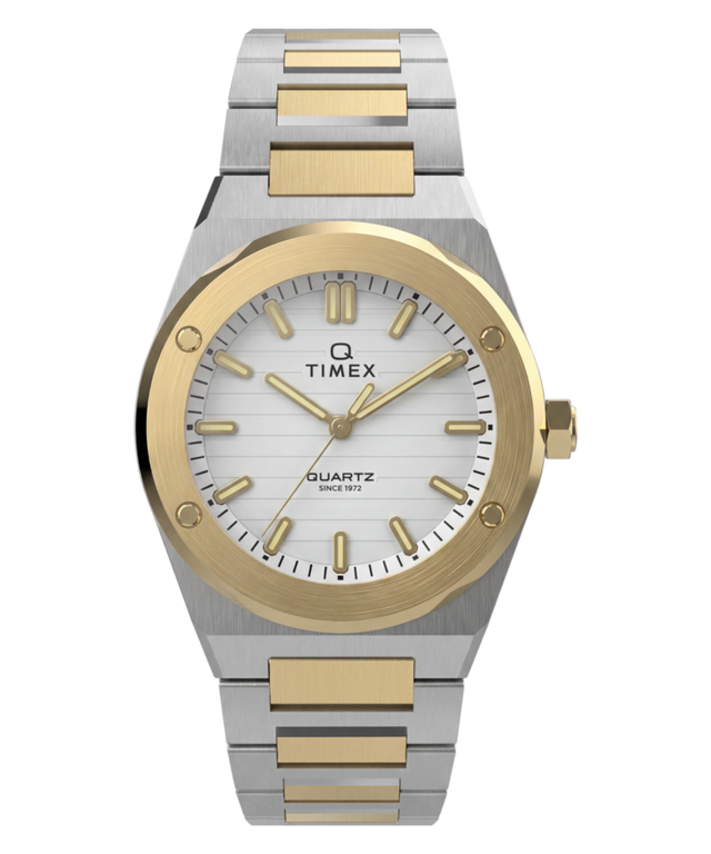 TW2Y81900 Q Reloj Timex Marbella de 34 mm con brazalete de acero inoxidable. Imagen principal