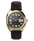 TW2Y82100 Timex® 1976 Rotary Phone Dial Reissue 37mm Leather Strap Watch   Primary Image