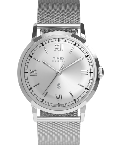 TW2Y83800 Todd Snyder x Timex Marlin® Mesh 34mm Stainless Steel Bracelet Watch Primary Image