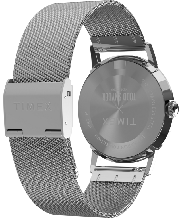 TW2Y83900 Todd Snyder x Timex Marlin® Mesh 34mm Stainless Steel Bracelet Watch Caseback with Attachment Image