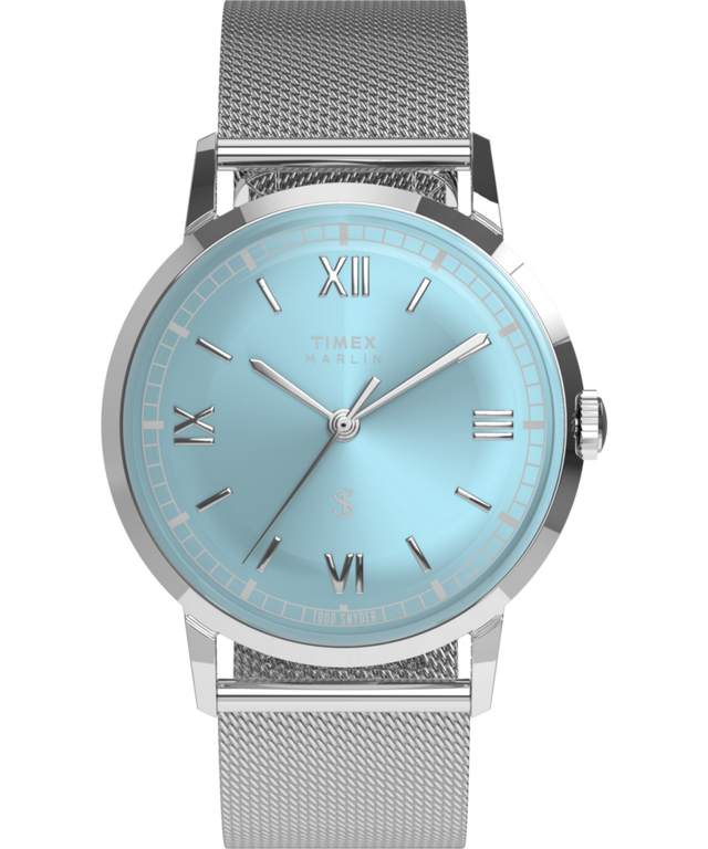 TW2Y84000 Todd Snyder x Timex Marlin® Mesh 34mm Stainless Steel Bracelet Watch Primary Image