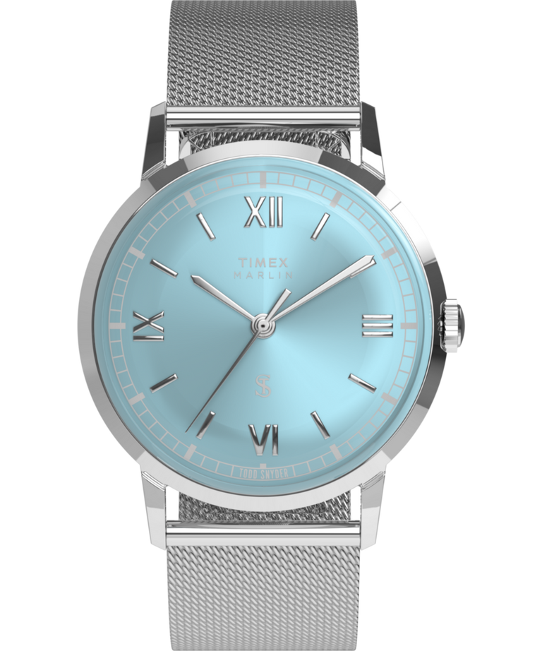 TW2Y84000 Todd Snyder x Timex Marlin® Mesh 34mm Stainless Steel Bracelet Watch Primary Image