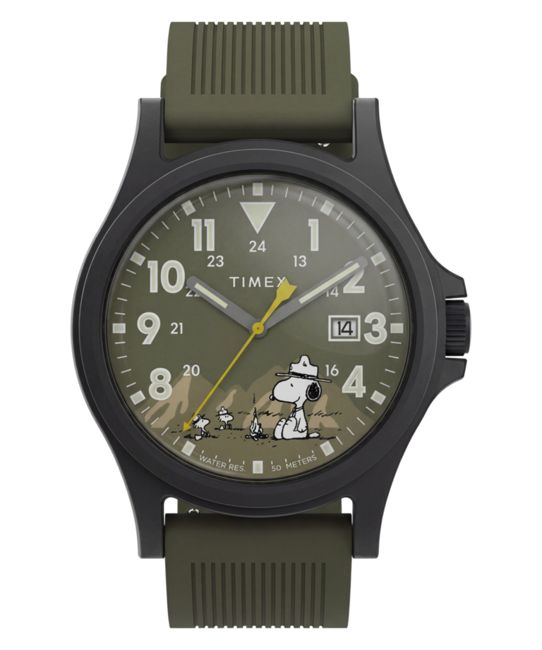 TW2Y84600 Reloj Peanuts® x Timex Expedition® Acadia de 40 mm con correa de silicona   Imagen principal
