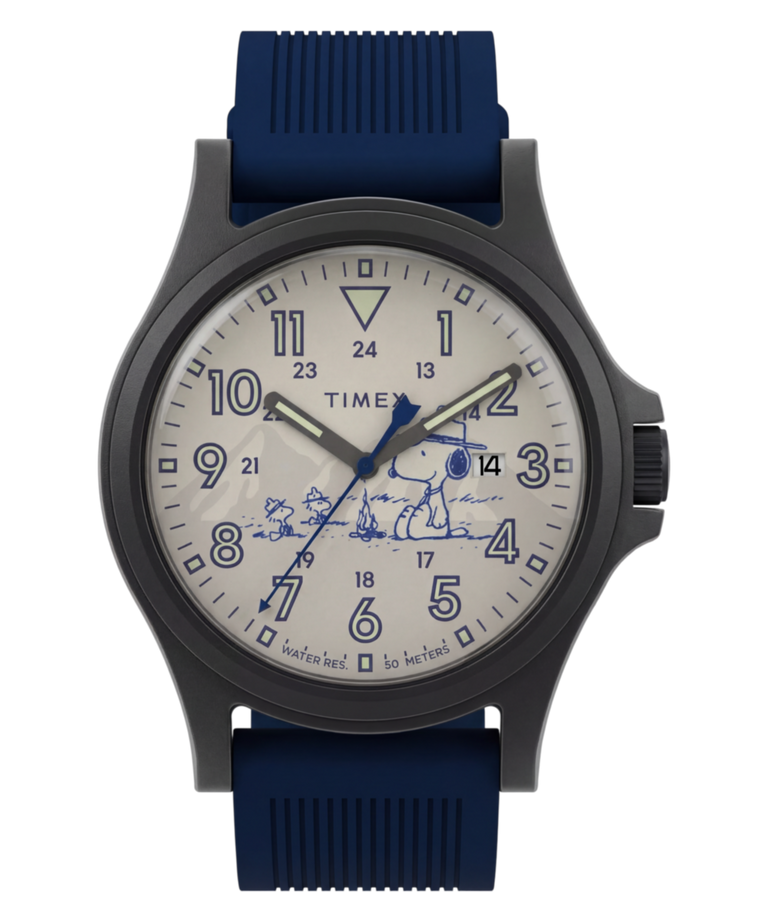 TW2Y84700 Reloj Peanuts® x Timex Expedition® Acadia de 40 mm con correa de silicona. Imagen principal