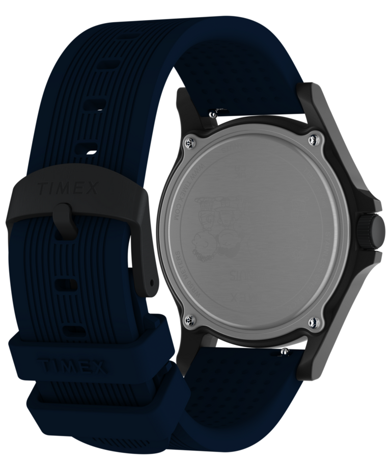 TW2Y84700 Peanuts® x Timex Expedition® Acadia 40mm Silicone Strap Watch Caseback with Attachment Image
