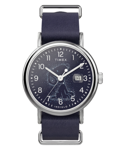 TW2Y84900 Peanuts® x Timex Weekender Astronomy 40mm Leather Strap Watch   Primary Image