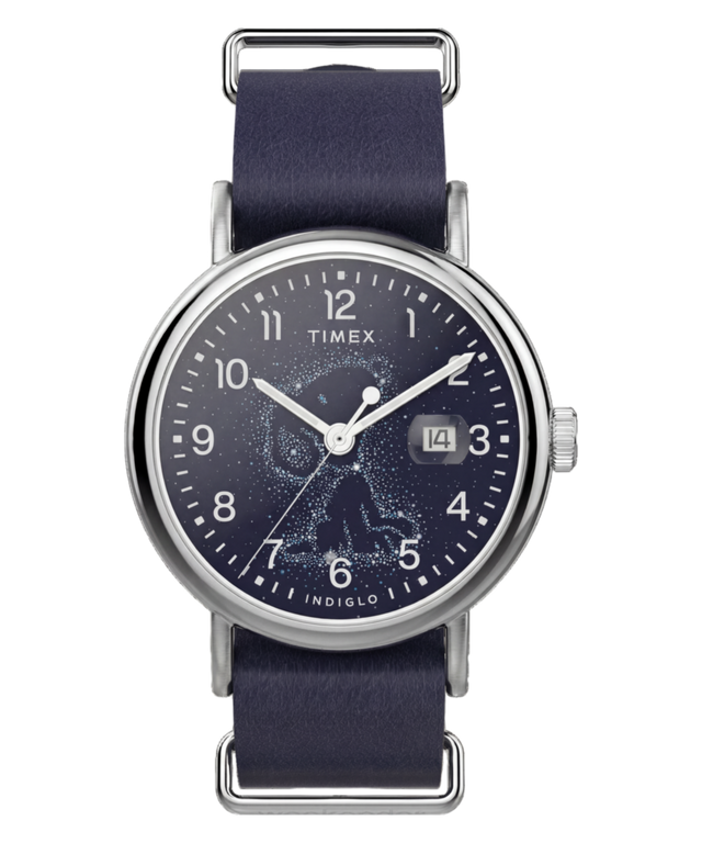 TW2Y84900 Reloj Peanuts® x Timex Weekender Astronomy de 40 mm con correa de piel   Imagen principal