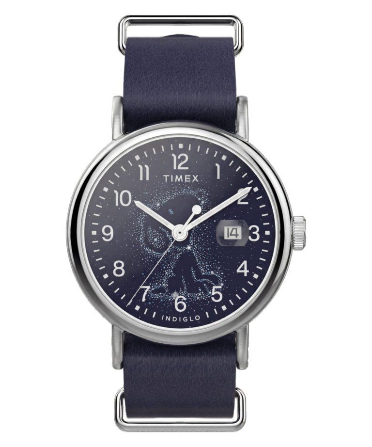 TW2Y84900 Reloj Peanuts® x Timex Weekender Astronomy de 40 mm con correa de piel   Imagen principal
