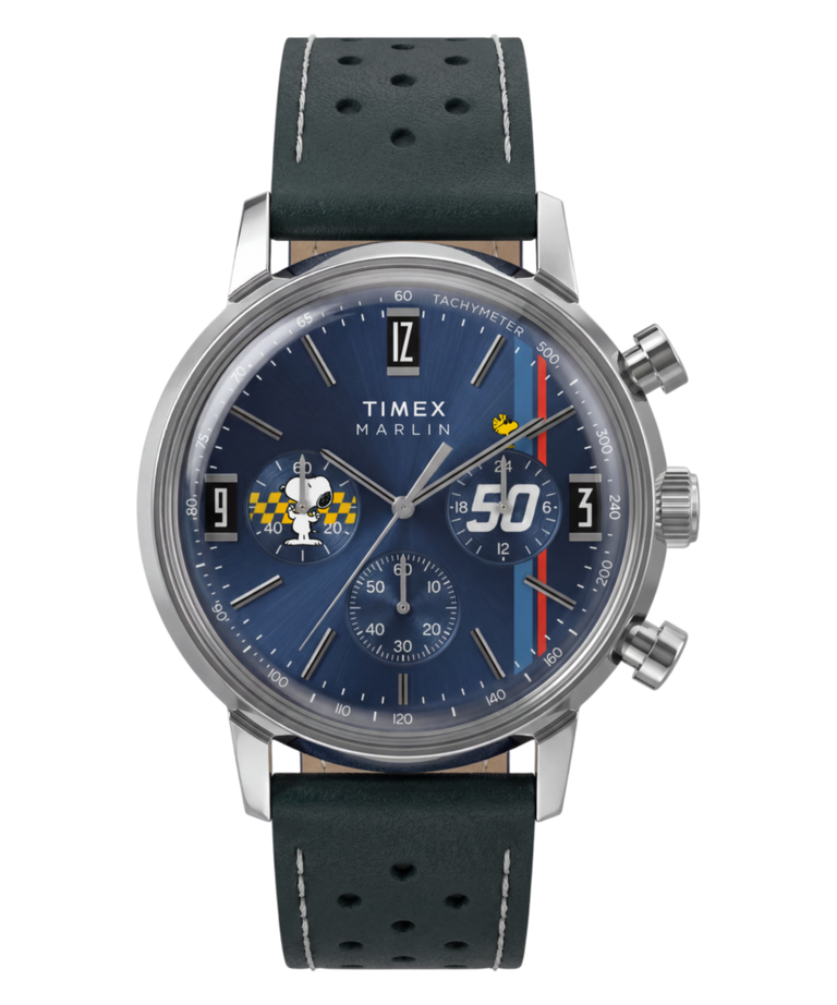 TW2Y85300 Reloj Peanuts® x Timex Marlin® Cronógrafo de 40 mm con correa de piel  Imagen principal