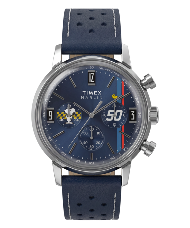 TW2Y85300 Reloj Peanuts® x Timex Marlin® Cronógrafo de 40 mm con correa de piel  Imagen principal