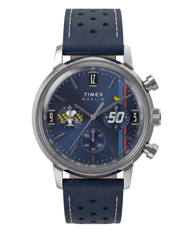 TW2Y85300 Reloj Peanuts® x Timex Marlin® Cronógrafo de 40 mm con correa de piel  Imagen principal