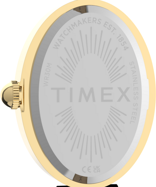 TW2Y86300 Cavatina® Luxe 22mm Leather Strap Watch Caseback Image