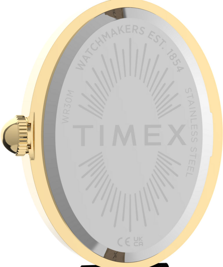 TW2Y86300 Cavatina® Luxe 22mm Leather Strap Watch Caseback Image