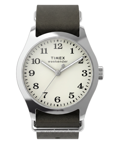 TW2Y86500 Timex Weekender® New England 34mm Leather Strap Watch  Primary Image