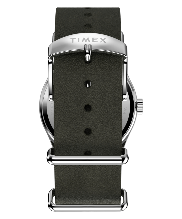 TW2Y86500 Reloj Timex Weekender® New England de 34 mm con correa de piel  Imagen de la correa