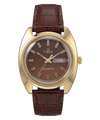 TW2Y87200 Timex 1978 Day Date Fumé Reissue 37mm Leather Strap Watch Primary Image