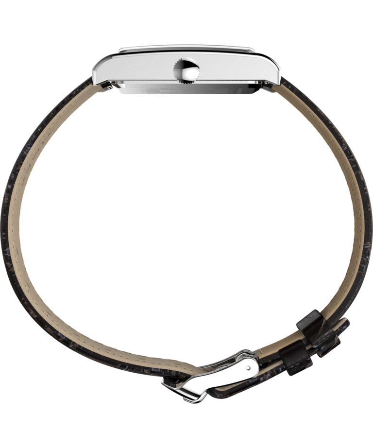 TW2Y88200 Reloj Timex de 21 mm con correa de piel, inspirado en el modelo Lexington de 1976 (reedición)   Imagen de perfil