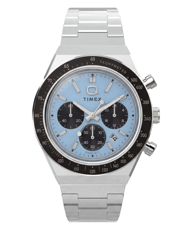 TW2Y88600 Q Timex Chronograph 40mm Stainless Steel Bracelet Watch Primary Image