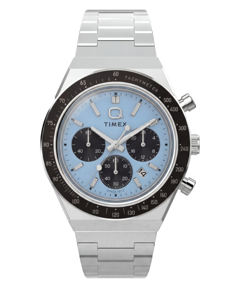 TW2Y88600 Q Timex Chronograph 40mm Stainless Steel Bracelet Watch Primary Image