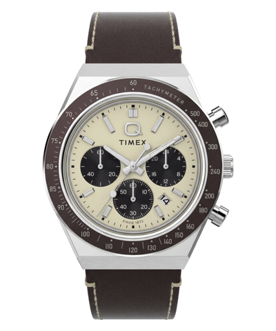 TW2Y88700 Q Reloj Timex Cronógrafo de 40 mm con correa de piel. Imagen principal