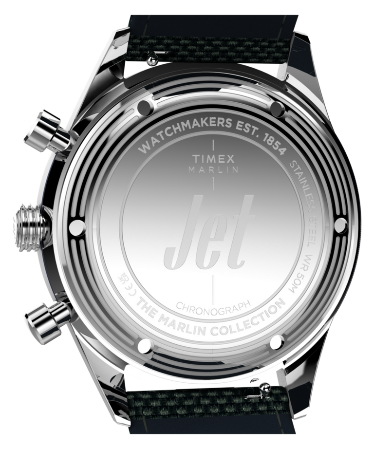 TW2Y89900 Marlin® Jet Chronograph 40mm Fabric Strap Watch  Caseback Image