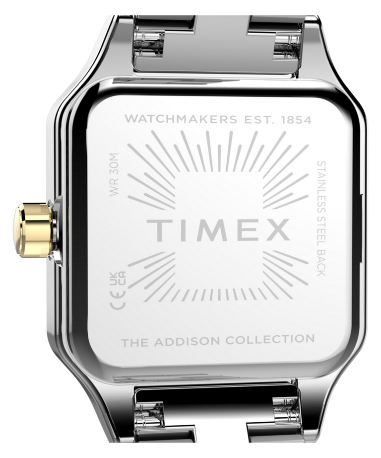 TW2Y90400 Imagen del fondo de la caja del reloj Addison con brazalete de acero inoxidable de 23 mm