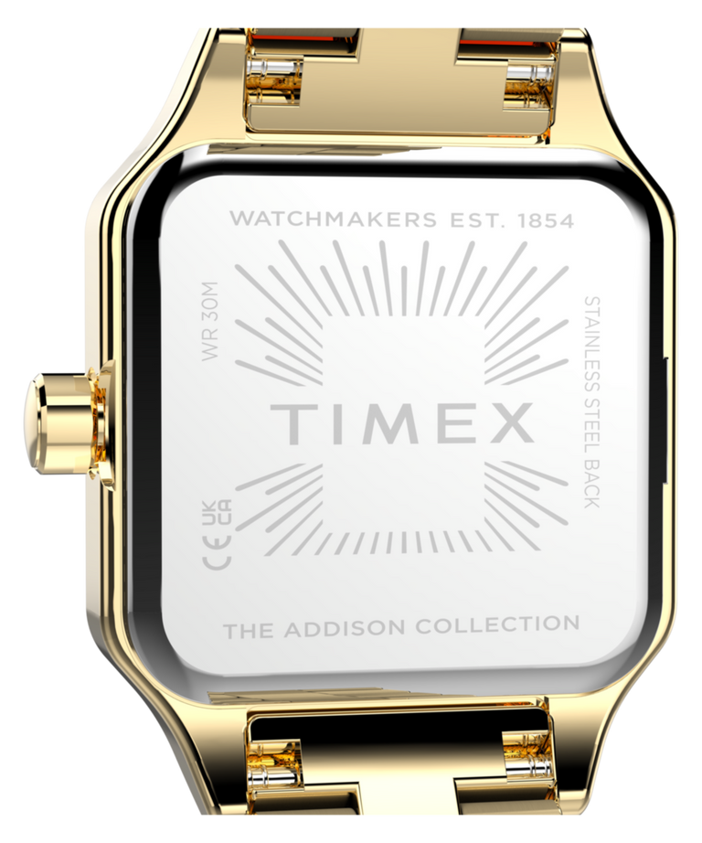 TW2Y90500 Addison 23mm Stainless Steel Bracelet Watch Caseback Image
