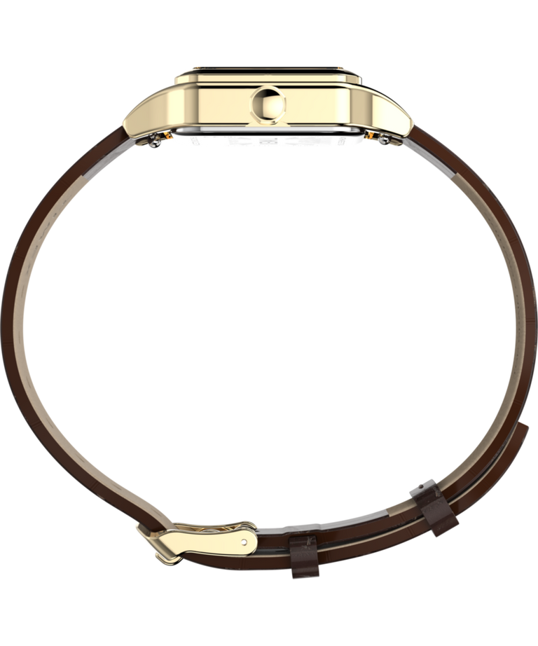 TW2Y90700 Imagen de perfil del reloj Addison con correa de piel de 23 mm