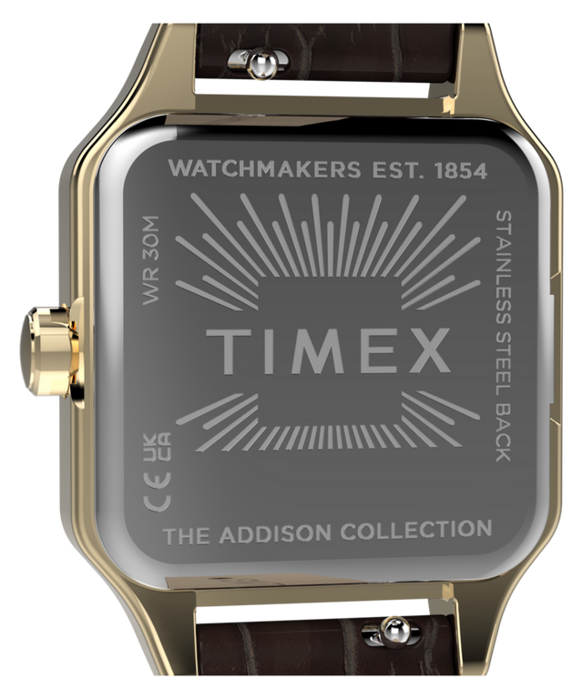 TW2Y90700 Addison 23mm Leather Strap Watch Caseback Image