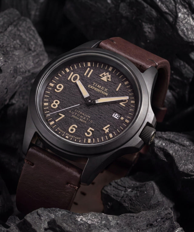 TW2Y90900 Expedition® Field Post Titanium Automatic 41mm Leather Strap Watch Campaign Key Silhouettes (Beauty shots) Image