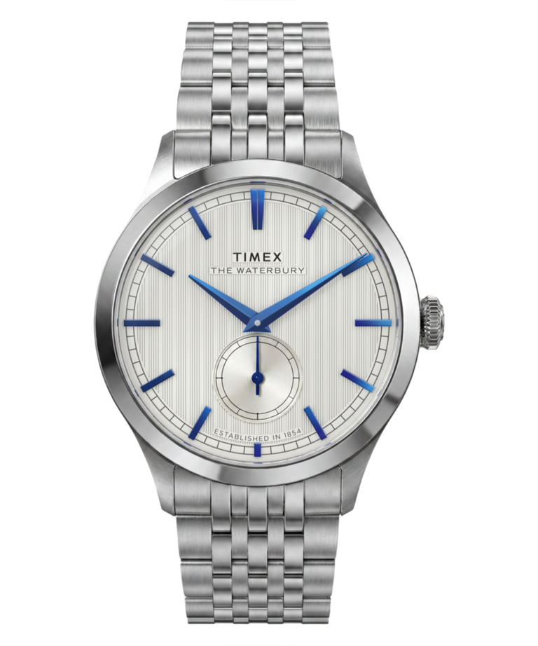 TW2Y91800 Reloj Waterbury Classic Sub-Second de 39 mm con brazalete de acero inoxidable. Imagen principal