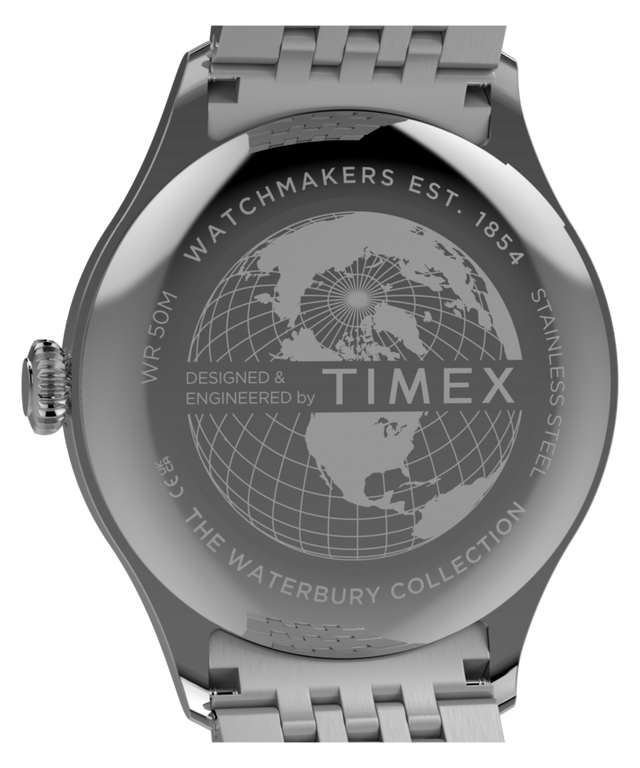 TW2Y91800 Waterbury Classic Sub-Second 39mm Stainless Steel Bracelet Watch Caseback Image