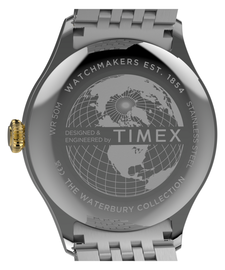 TW2Y91900 Waterbury Classic Sub-Second 39mm Stainless Steel Bracelet Watch Caseback Image