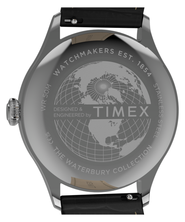 TW2Y92000 Waterbury Classic Sub-Second 39mm Leather Strap Watch Caseback Image