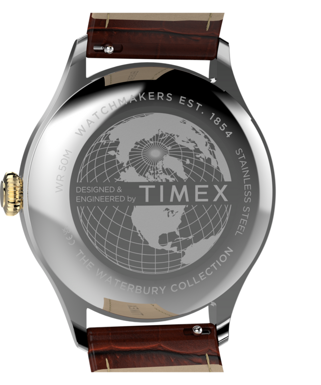 TW2Y92100 Waterbury Classic Sub-Second 39mm Leather Strap Watch Caseback Image