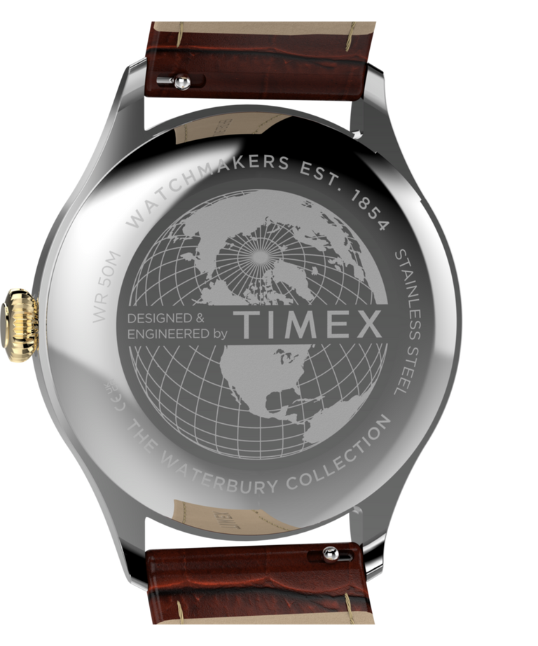 TW2Y92100 Waterbury Classic Sub-Second 39mm Leather Strap Watch Caseback Image