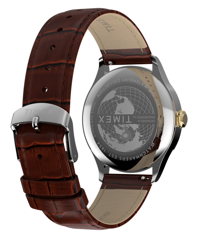 TW2Y92100 Waterbury Classic Sub-Second 39mm Leather Strap Watch Caseback with Attachment Image