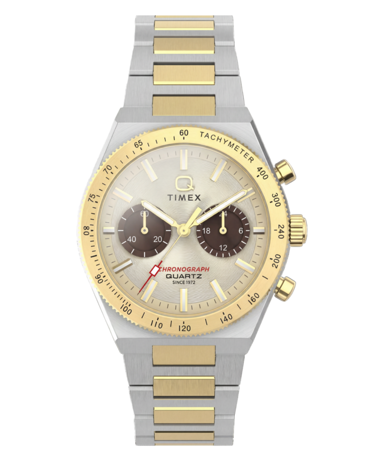 TW2Y92300 Q Reloj Timex Continental Chronograph de 36 mm con brazalete de acero inoxidable. Imagen principal