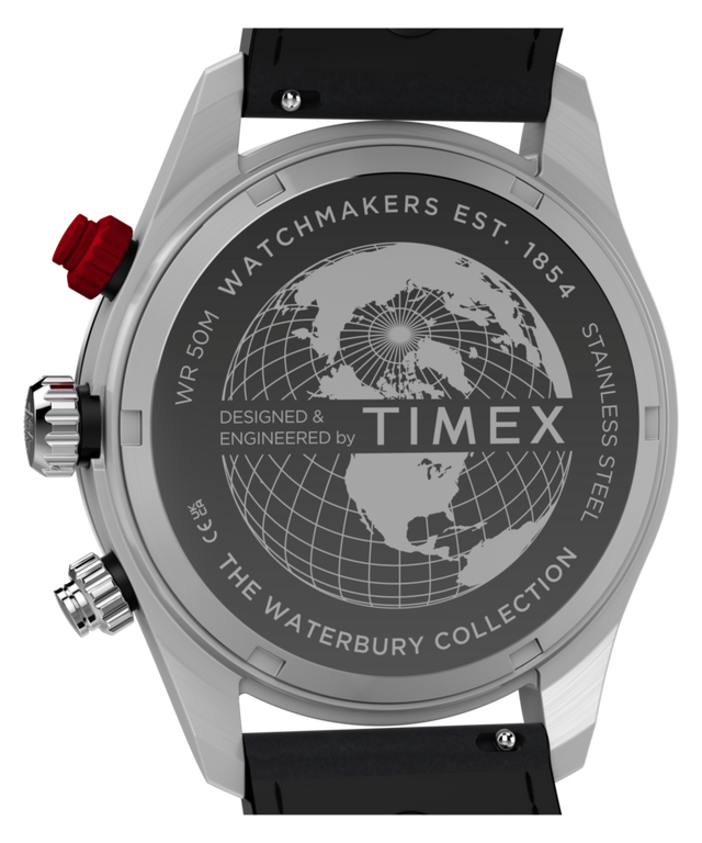 TW2Y93300 Waterbury Heritage Cronógrafo de 39 mm con correa de piel: imagen del fondo de la caja del reloj