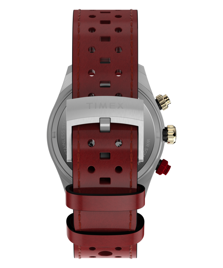 TW2Y93400 Waterbury Heritage Chronograph de 39 mm con correa de piel. Imagen de la correa del reloj