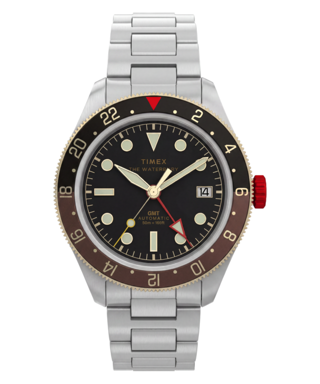 Timex Waterbury Heritage Automatic GMT TW2Y93500 front view