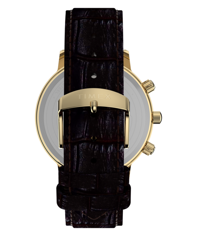 TW2Y99000 Timex 1990 Moon Phase and Calendar Dial Reissue 37mm Leather Strap Watch Strap Image