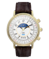 TW2Y99000 Timex 1990 Moon Phase Reissue 37mm Leather Strap Watch Primary Image