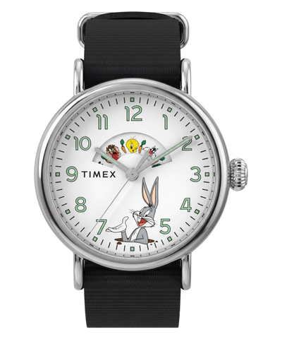 TW2Y99100 Looney Tunes Bugs and Friends x Timex Standard 40mm Fabric Strap Watch Primary Image