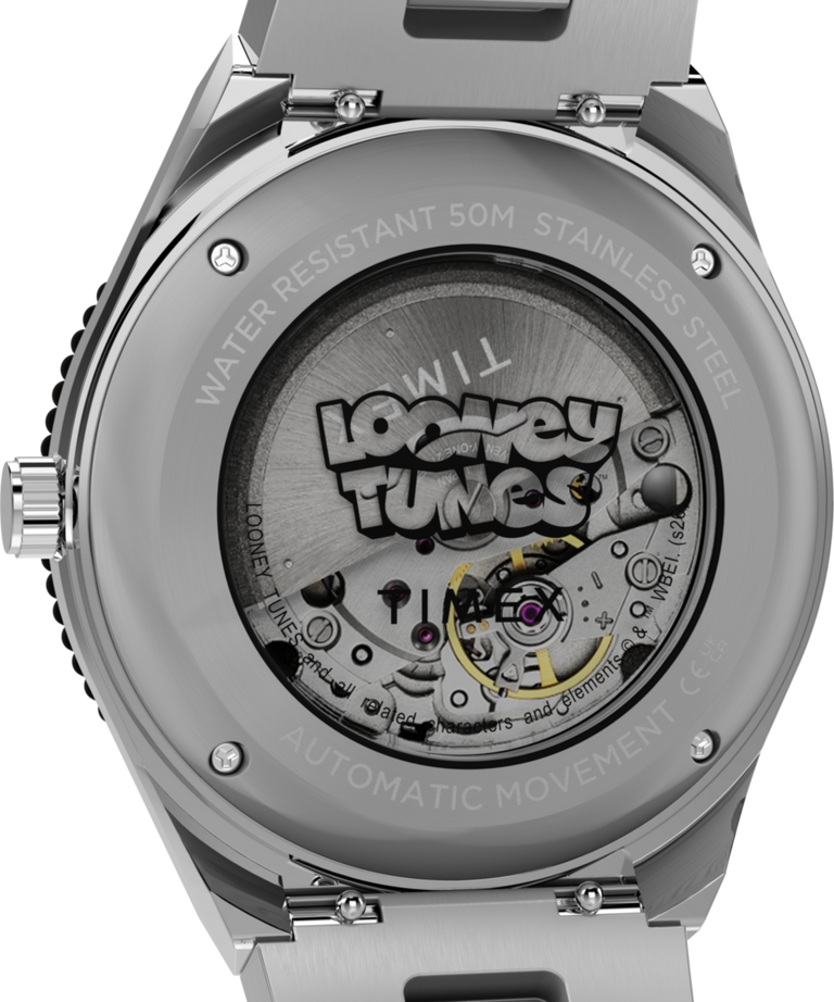 TW2Y99200 Looney Tunes Bugs Bunny x Timex M79 Automatic Signature Edition 38mm Stainless Steel Bracelet Watch Caseback Image