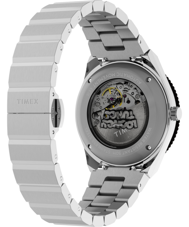 TW2Y99200 Looney Tunes Bugs Bunny x Timex M79 Automatic Signature Edition 38mm Stainless Steel Bracelet Watch Caseback with Attachment Image