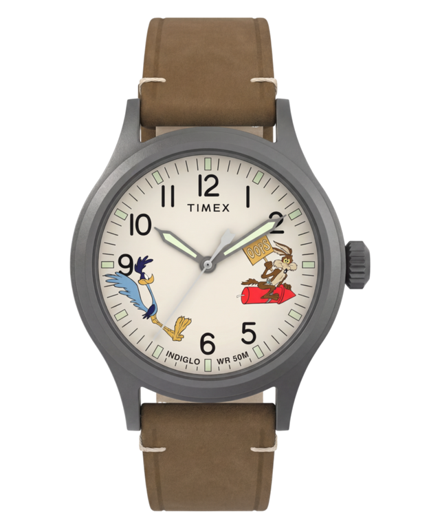 TW2Y99400 Reloj Looney Tunes del Correcaminos y el Coyote x Timex Expedition® Scout de 40 mm con correa de piel. Imagen principal